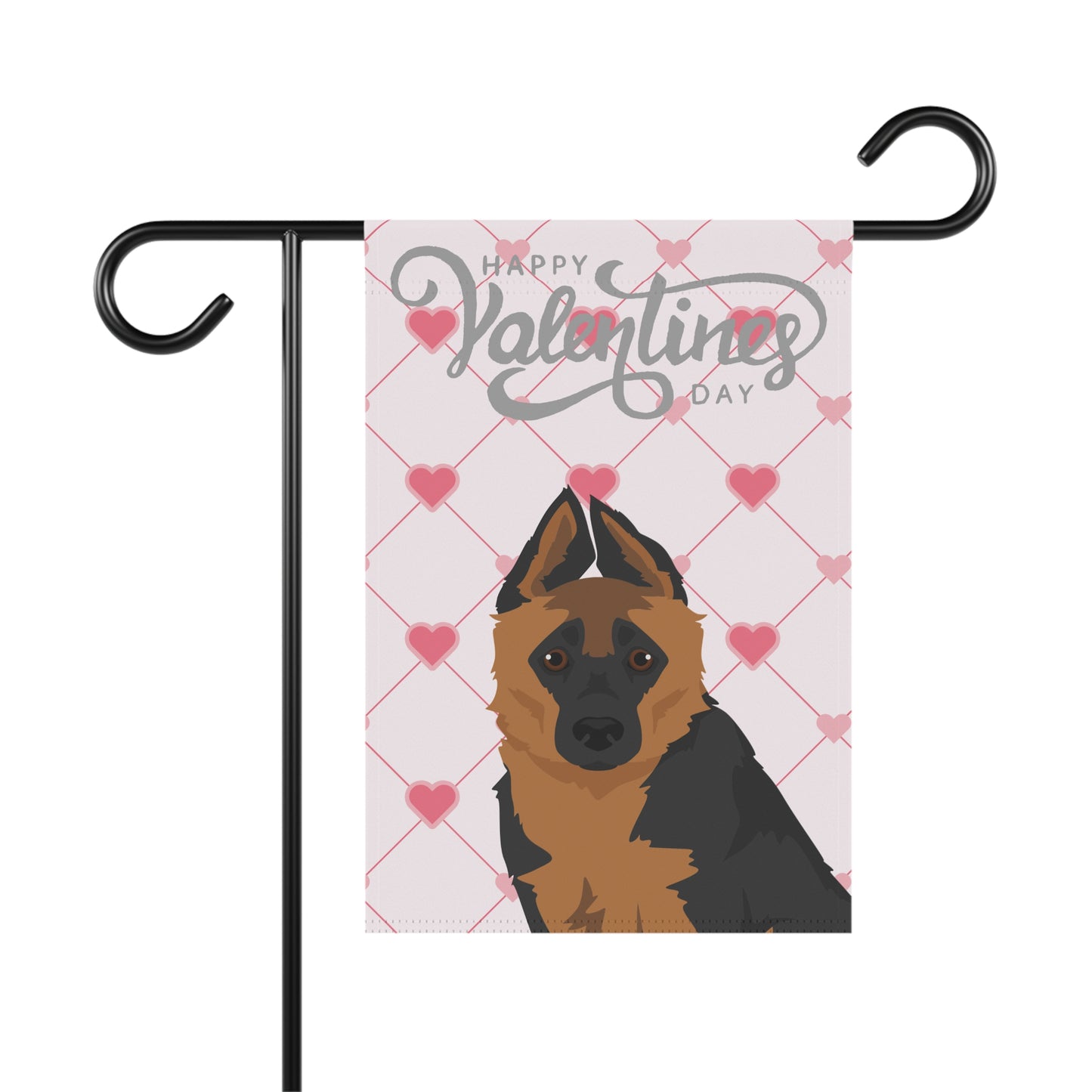 German Shepherd Dog Valentines Day Garden Flag