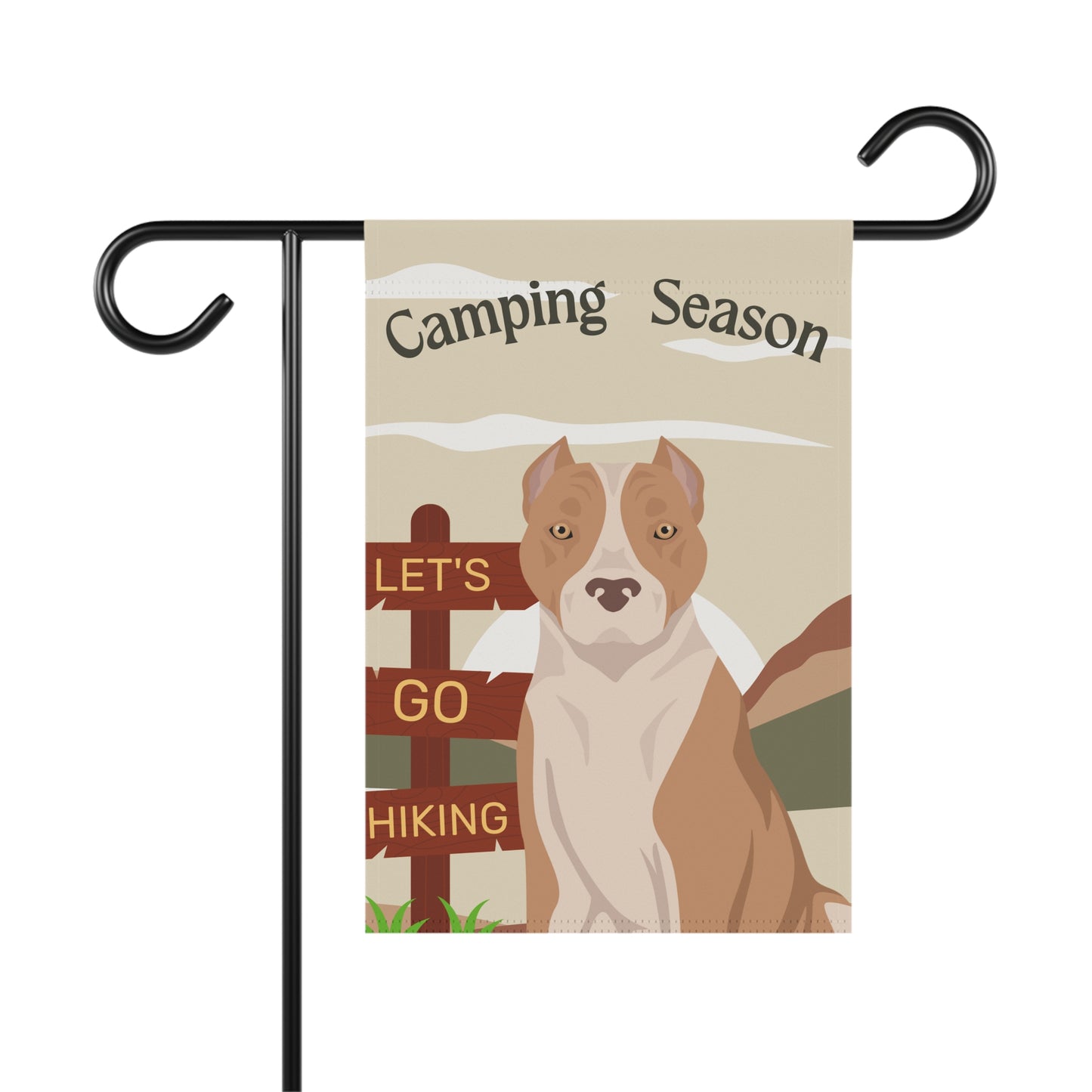 American Staffordshire Terrier Dog Camping Garden Flag