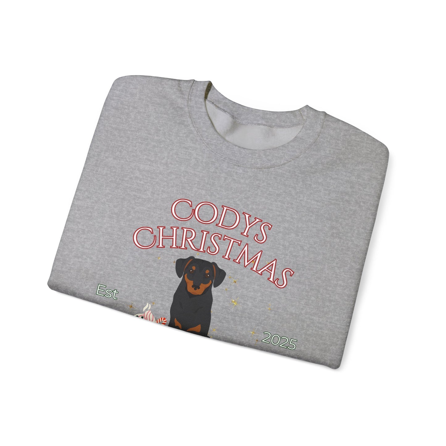 Australian Pinscher Dog Dog Christmas Social Club Unisex Heavy Blend Crewneck Sweatshirt Custom Name