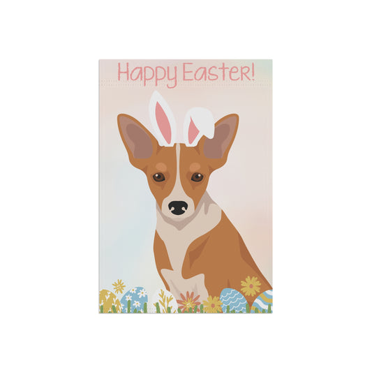 Portuguese Podengo Dog Happy Easter Garden Flag