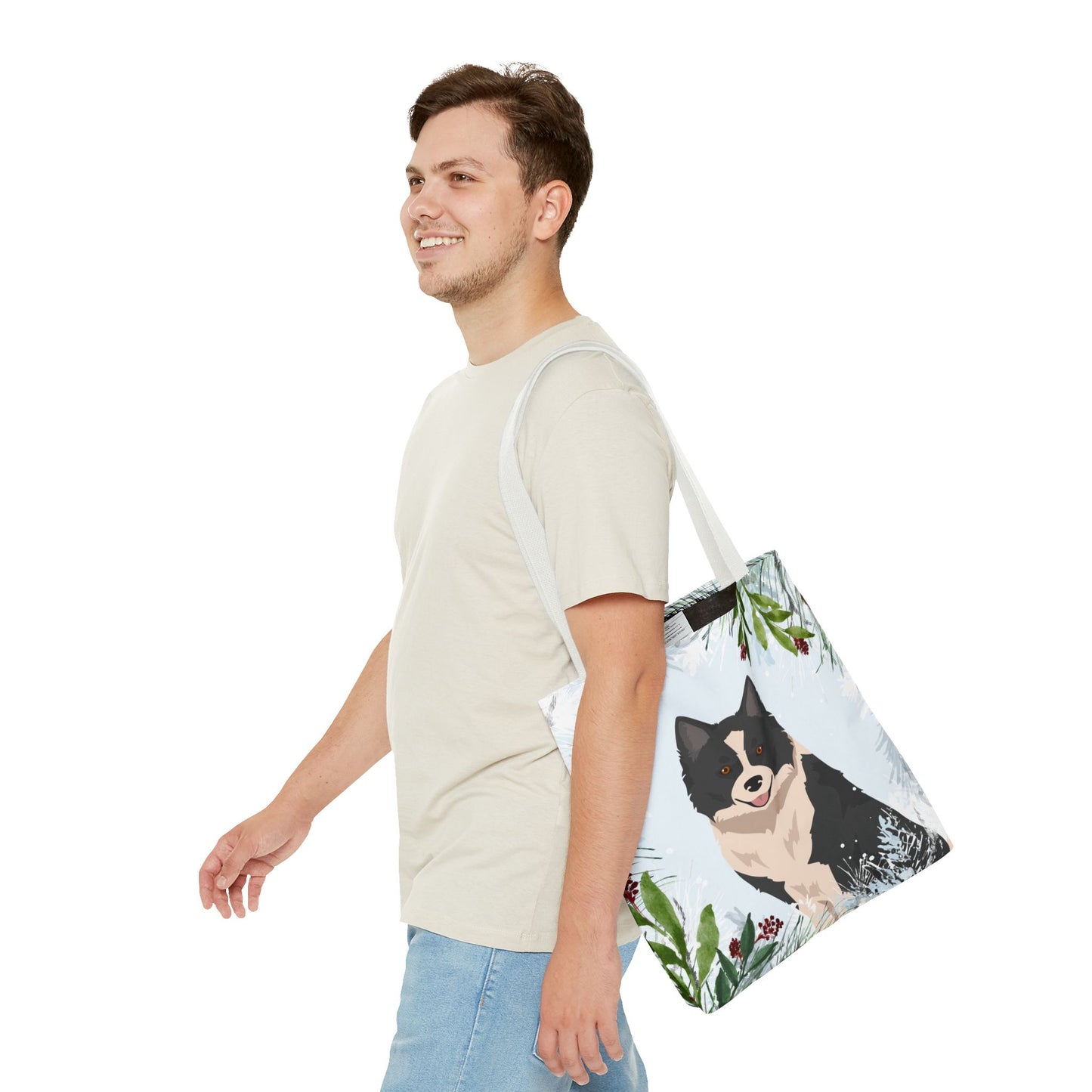 Nenets Herding Laika Dog Christmas Holiday Tote Bag 16x16