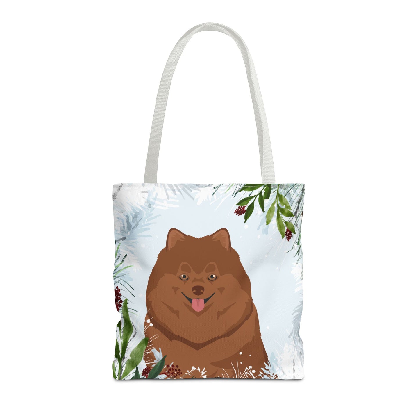 Pomeranian Dog Christmas Holiday Tote Bag 16x16