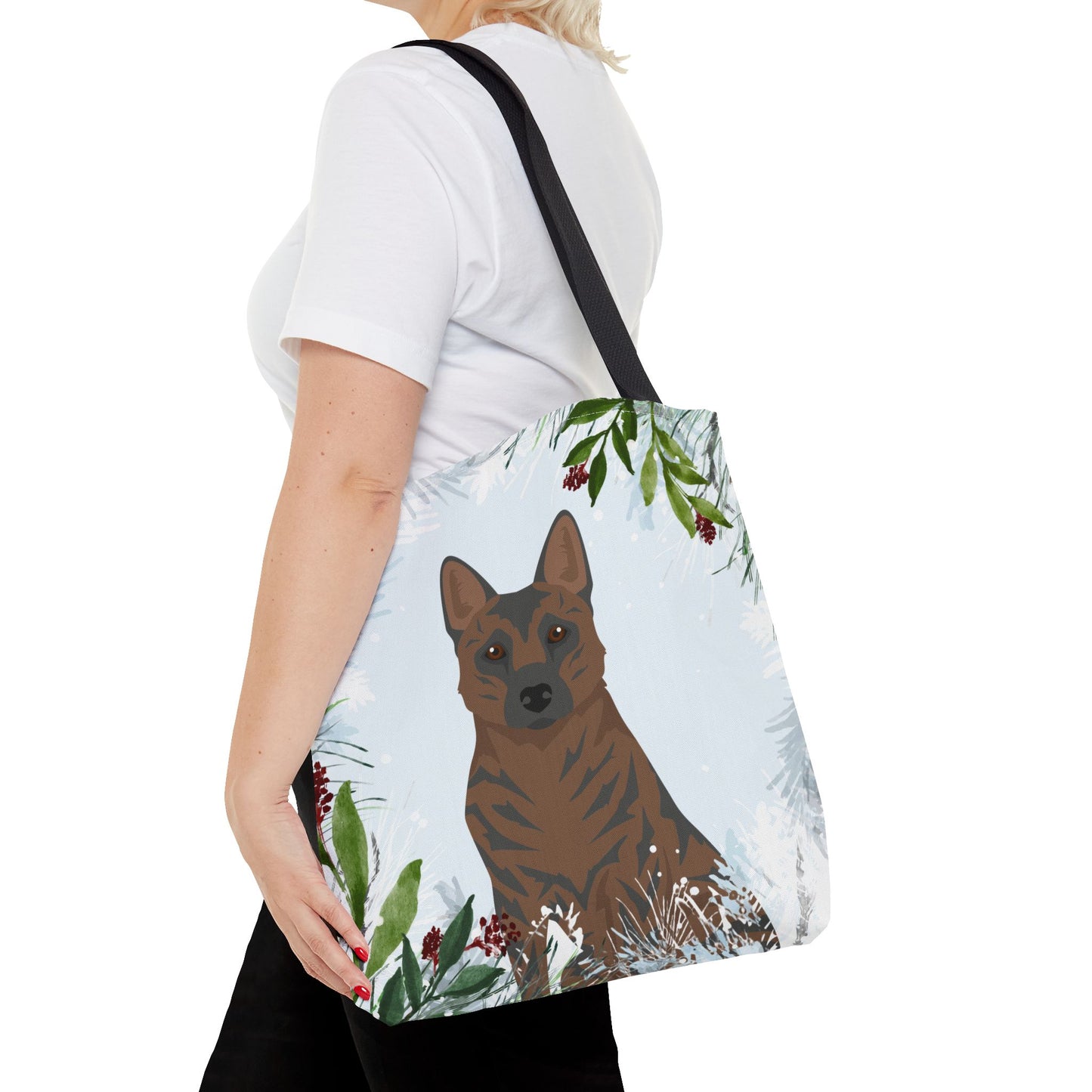 Kai Ken Dog Christmas Holiday Tote Bag 16x16