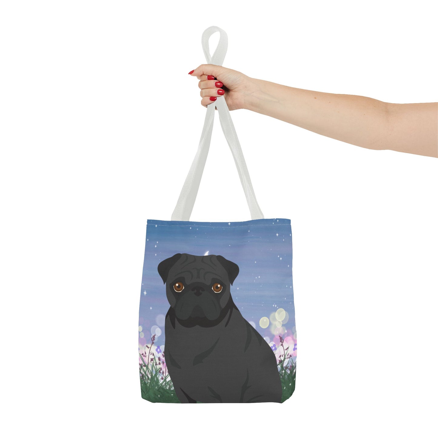 Pug Dog Tote Bag 13x13