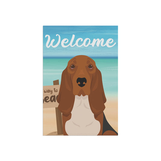 Basset Hound Dog Garden Flag