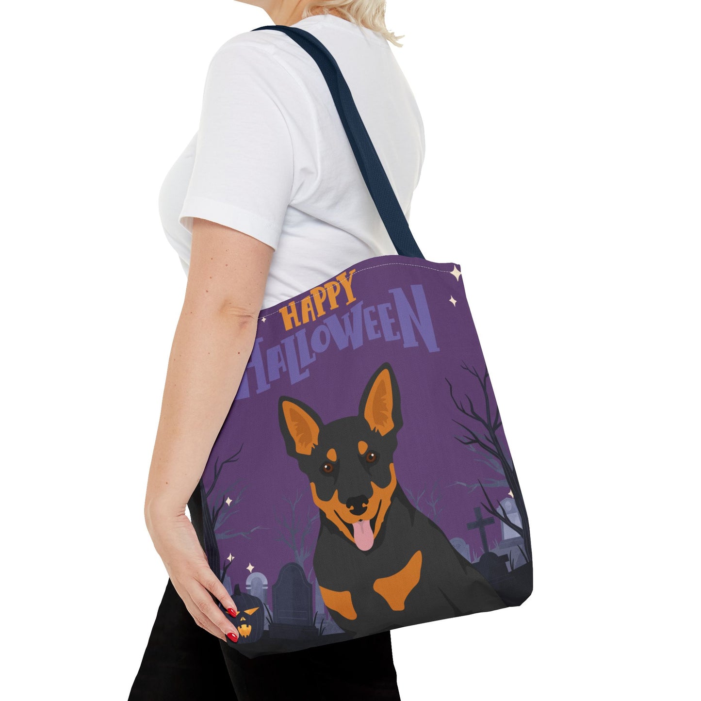 Lancashire Heeler Dog Happy Halloween Tote Bag 16x16