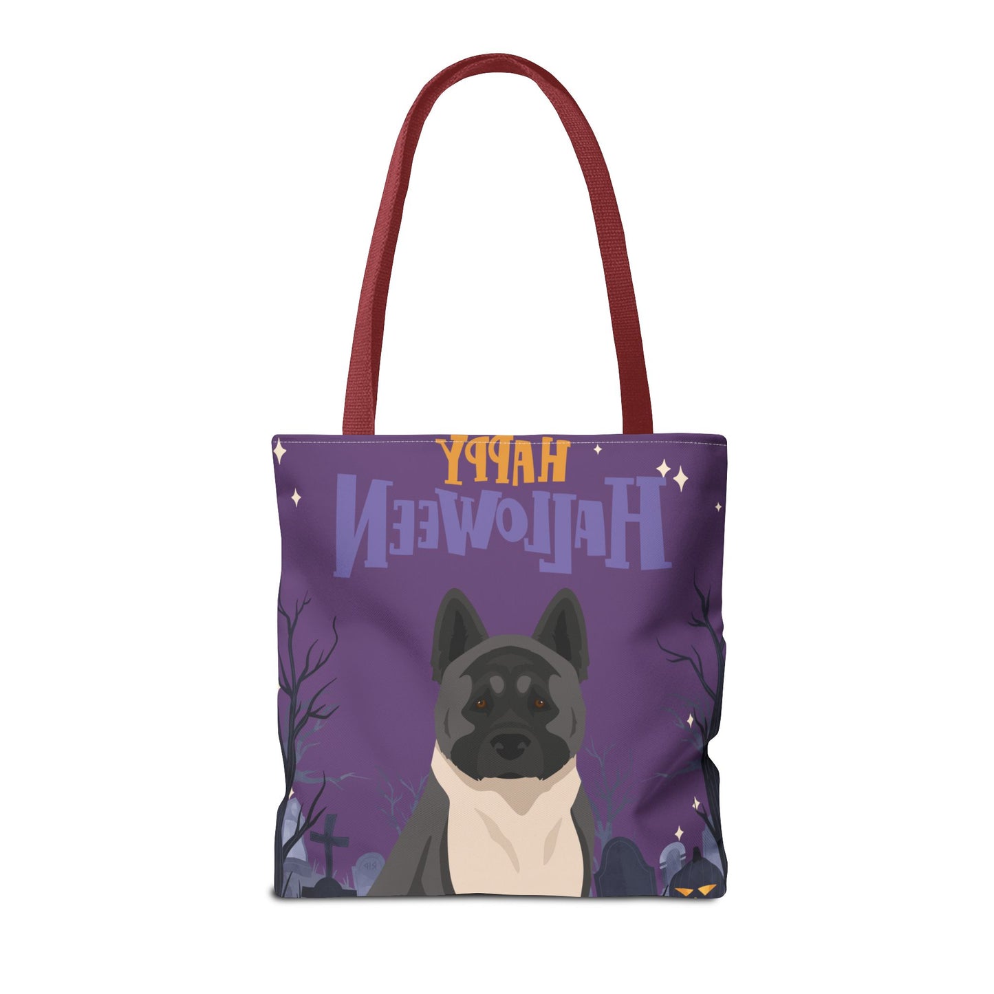 American Akita Dog Happy Halloween Tote Bag 16x16