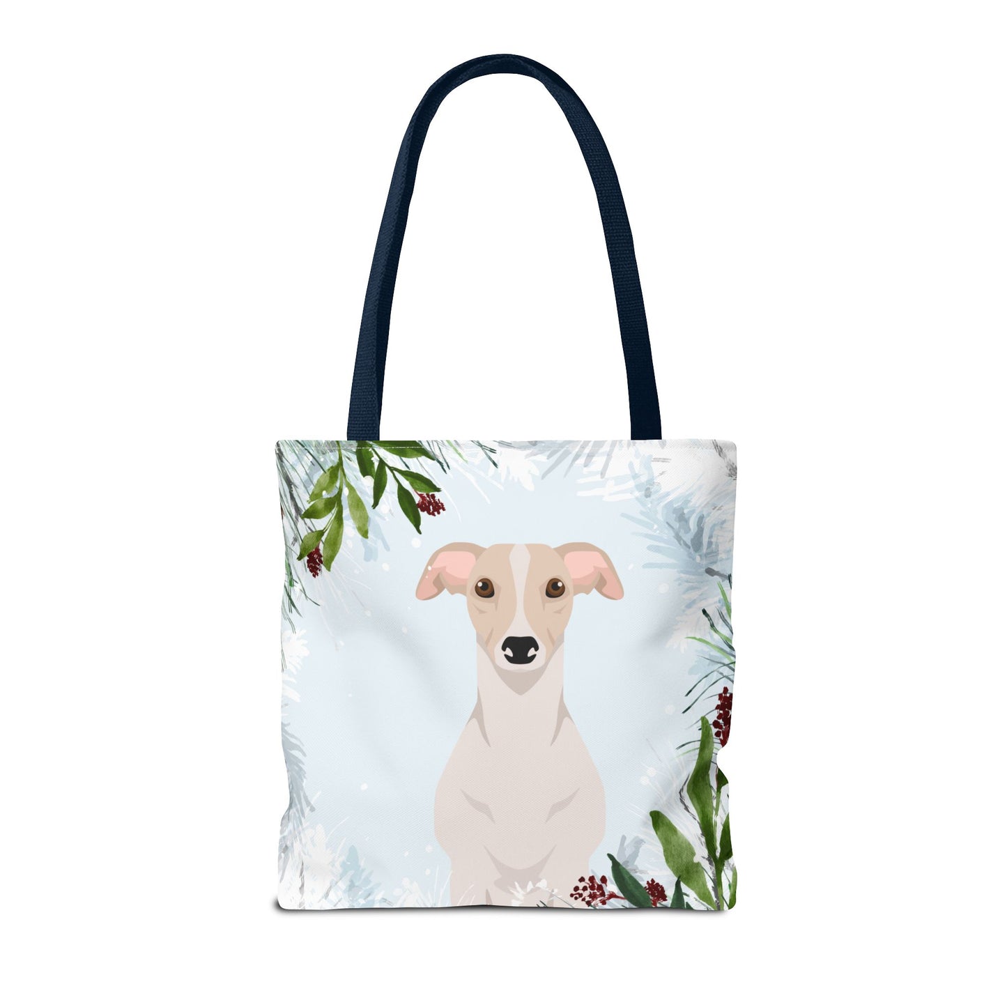 Whippet Dog Christmas Holiday Tote Bag 16x16