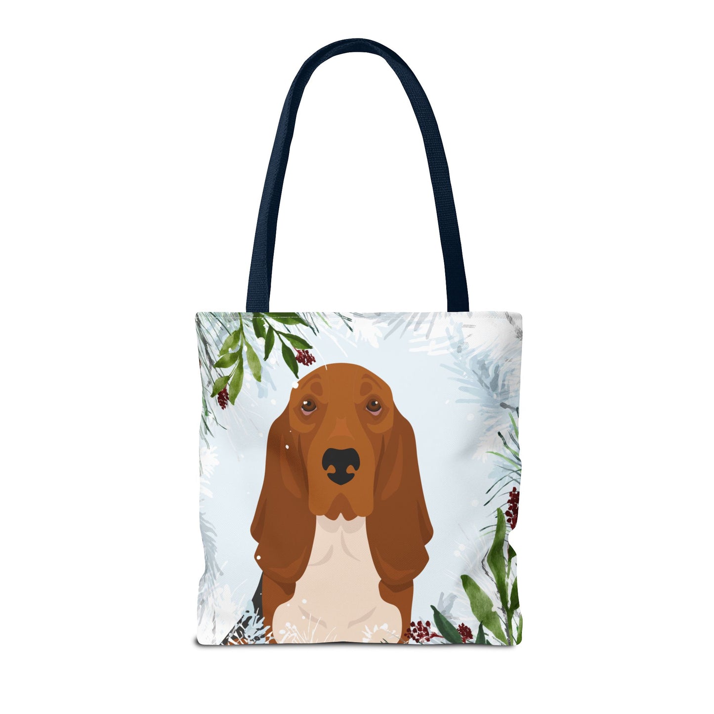 Basset Hound Dog Christmas Holiday Tote Bag 16x16
