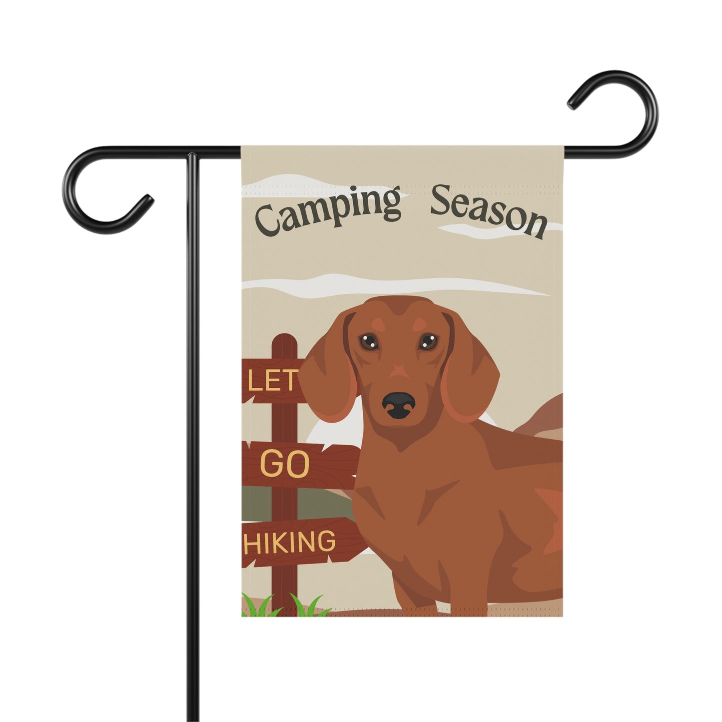 Dachshund Dog Camping Garden Flag