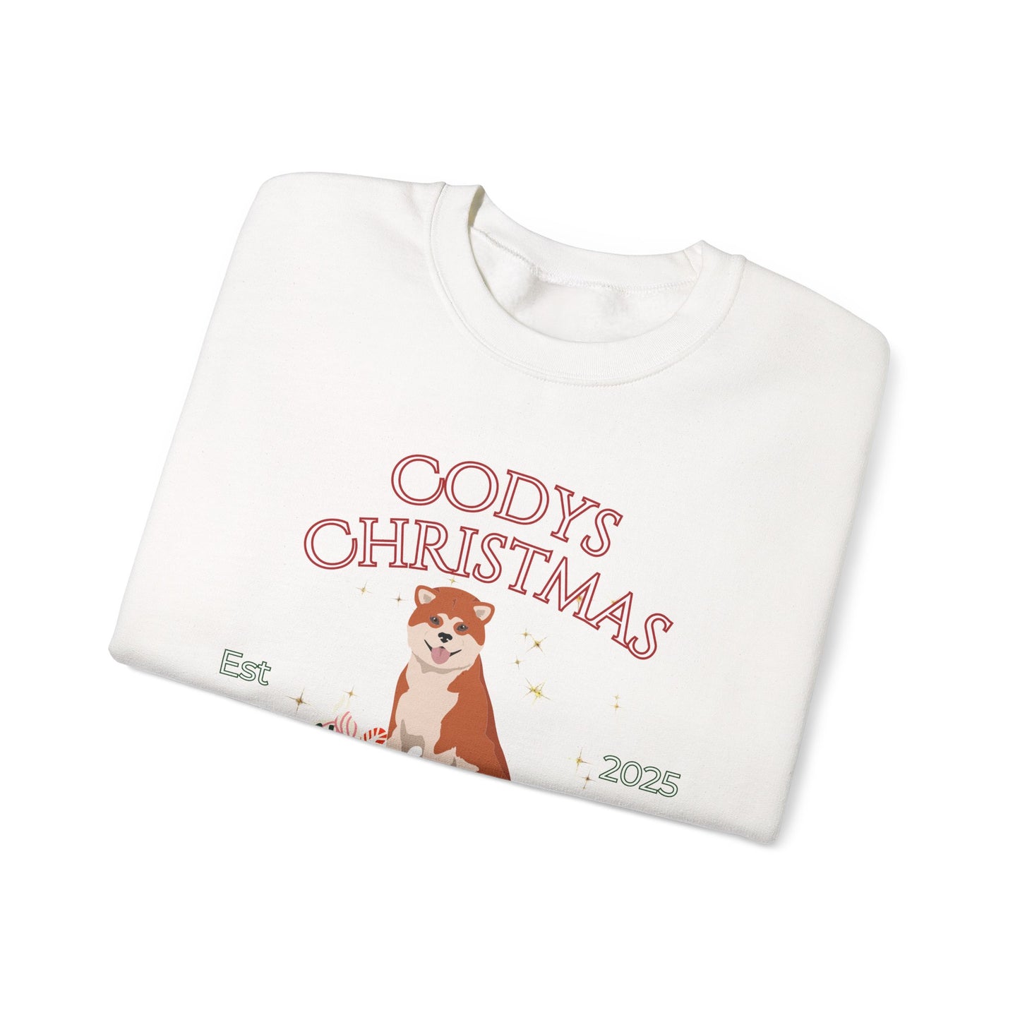 Japanese Akita Dog Christmas Social Club Unisex Heavy Blend Crewneck Sweatshirt Custom Name