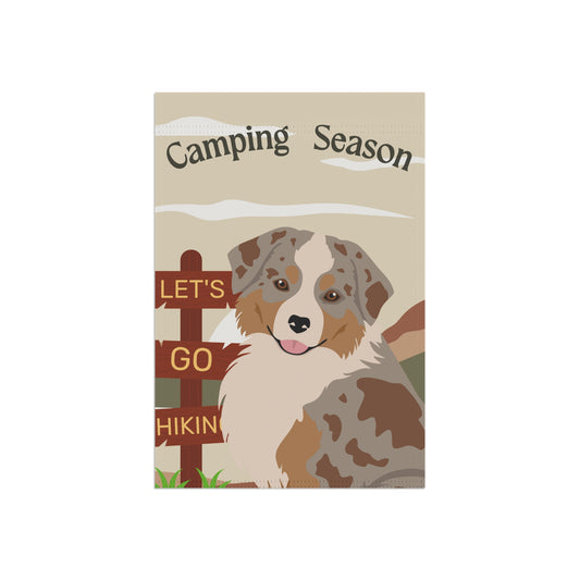 Miniature American Shepherd Dog Camping Garden Flag