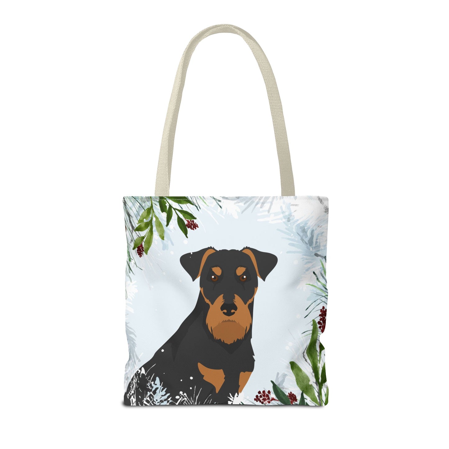 Jagdterrier Dog Christmas Holiday Tote Bag 16x16