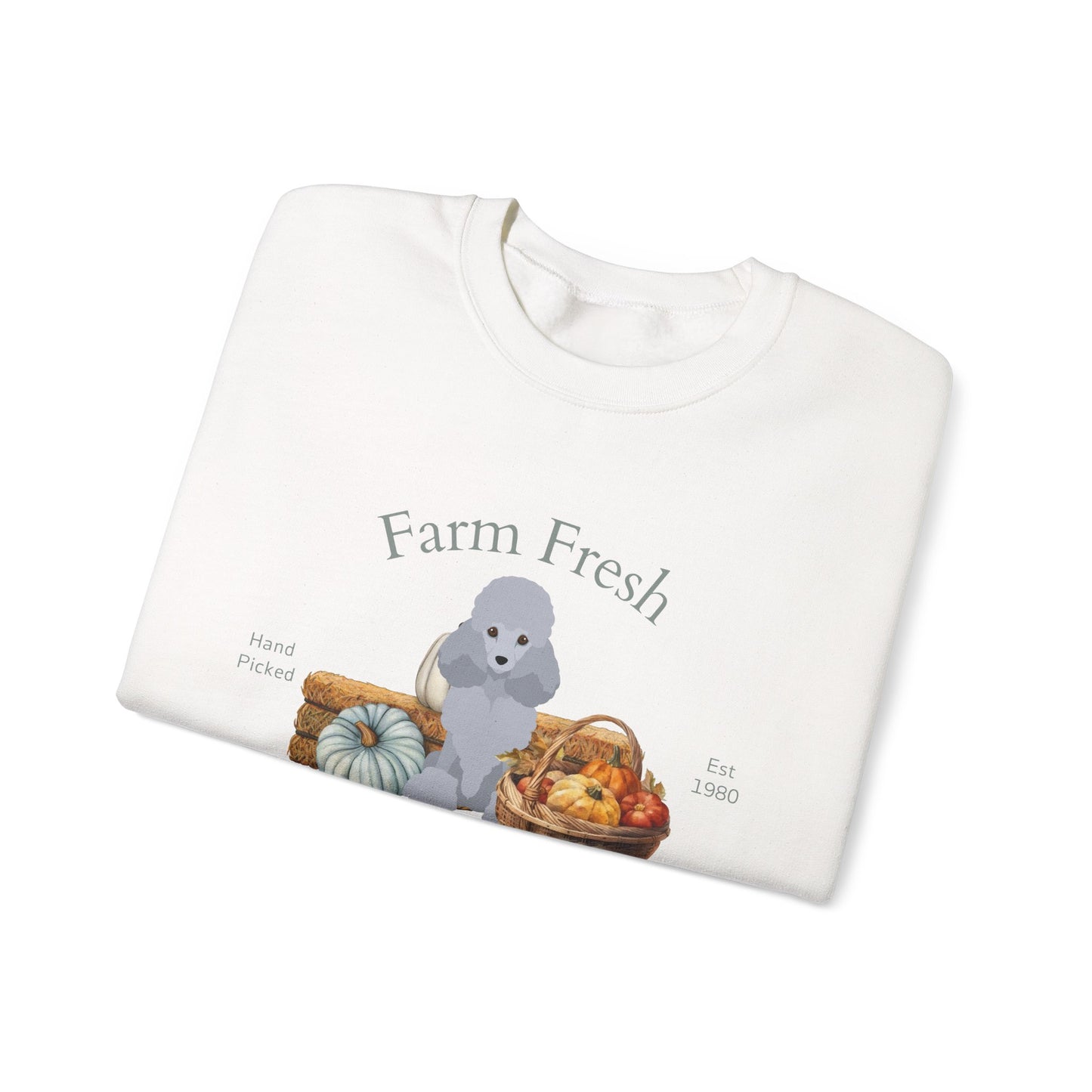 Poodle Dog Fall Farm Fresh Unisex Heavy Blend Crewneck Sweatshirt