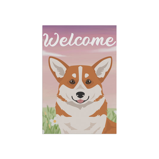 Pembroke Welsh Corgi Dog Welcome Garden Flag