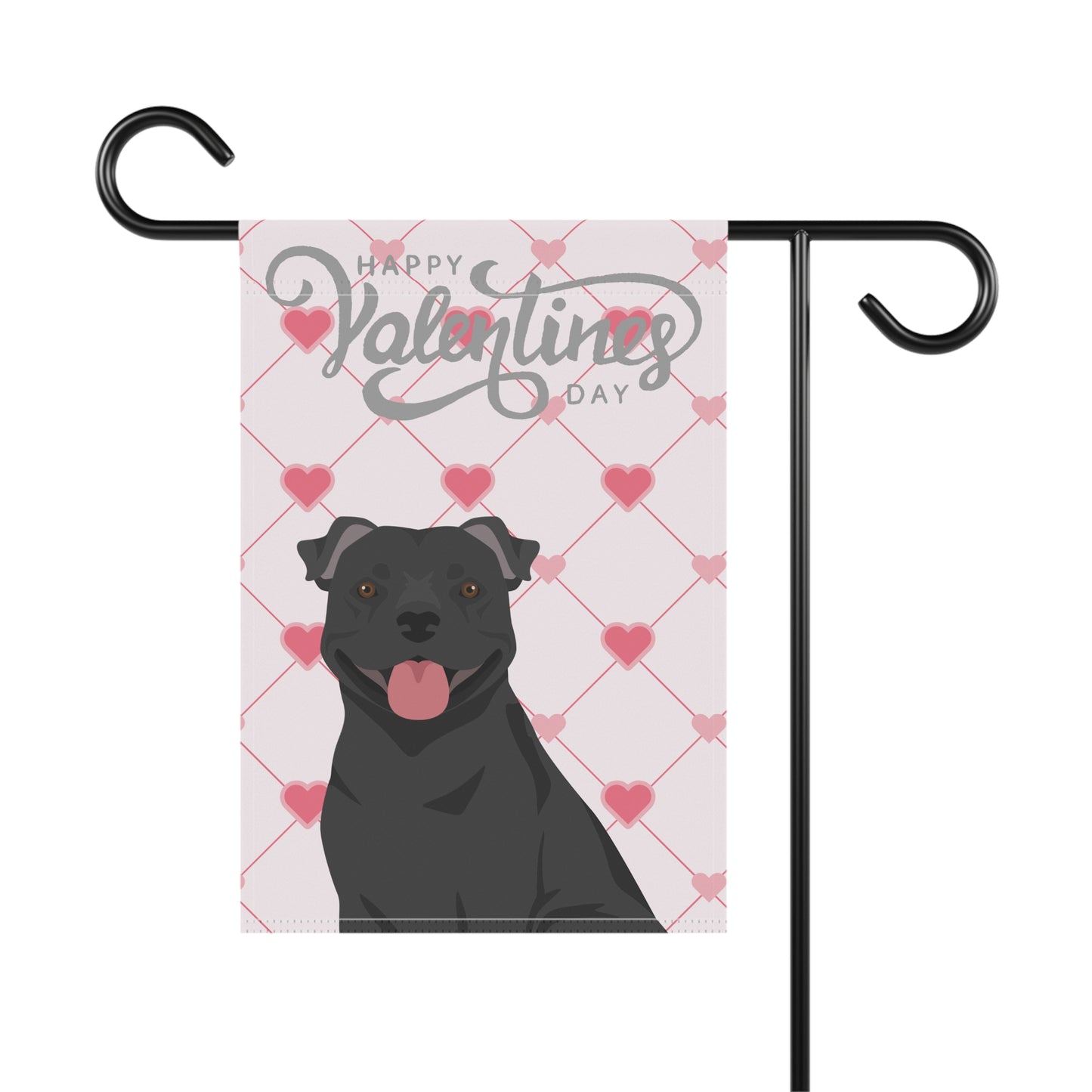 Staffordshire Bull Terrier Dog Valentines Day Garden Flag
