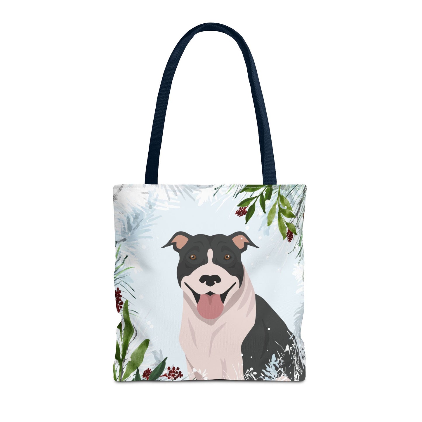 Pit Bull Dog Christmas Holiday Tote Bag 16x16