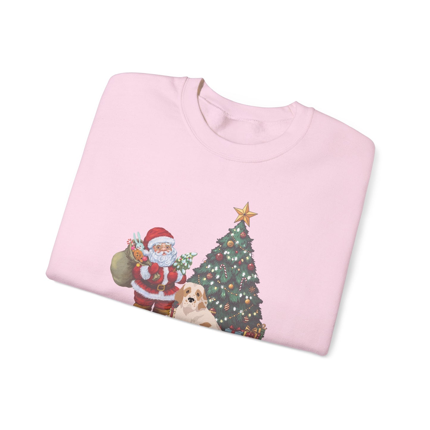 Clumber Spaniel Dog Santa's Little Helper Unisex Heavy Blend Crewneck Sweatshirt
