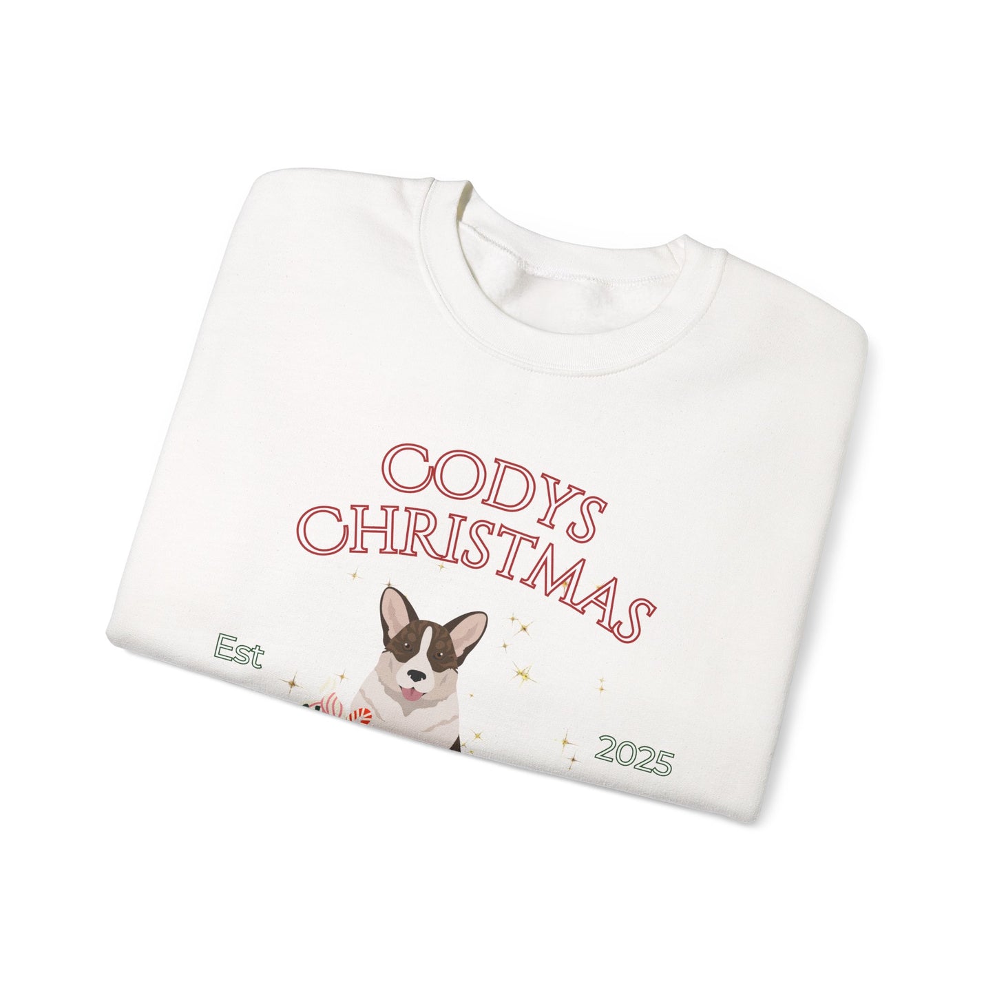 Cardigan Welsh Corgi Dog Christmas Social Club Unisex Heavy Blend Crewneck Sweatshirt Custom Name