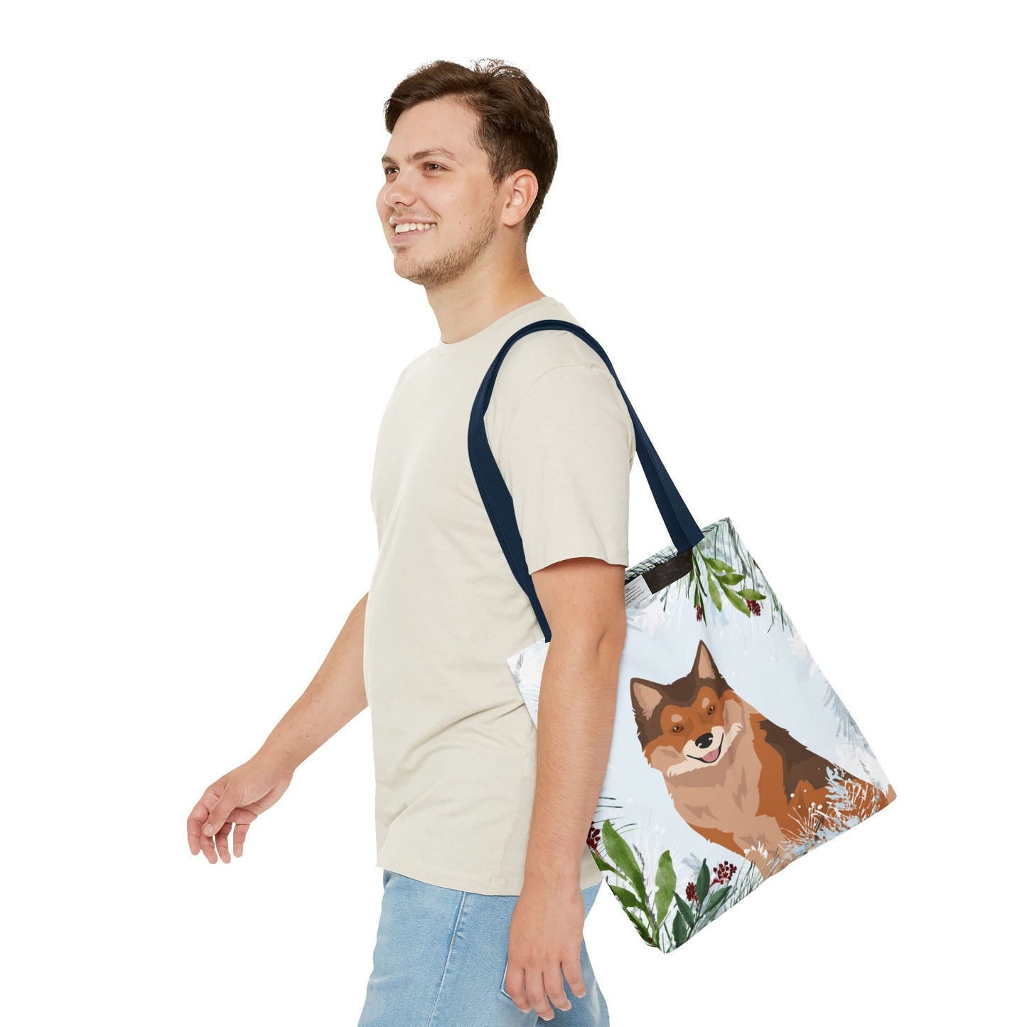 Nenets Herding Laika Dog Christmas Holiday Tote Bag 16x16