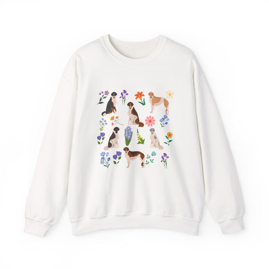 Borzoi Dog Unisex Spring Cottage Core Crewneck Sweatshirt