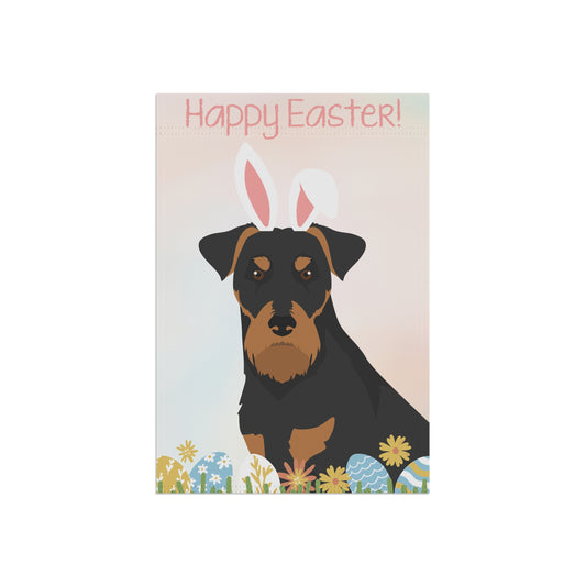 Jagdterrier Dog Happy Easter Garden Flag