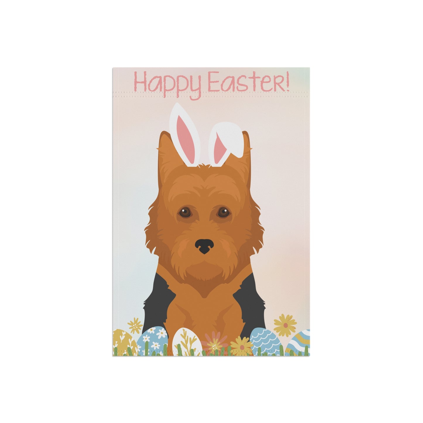 Australian Silky Terrier Dog Happy Easter Garden Flag