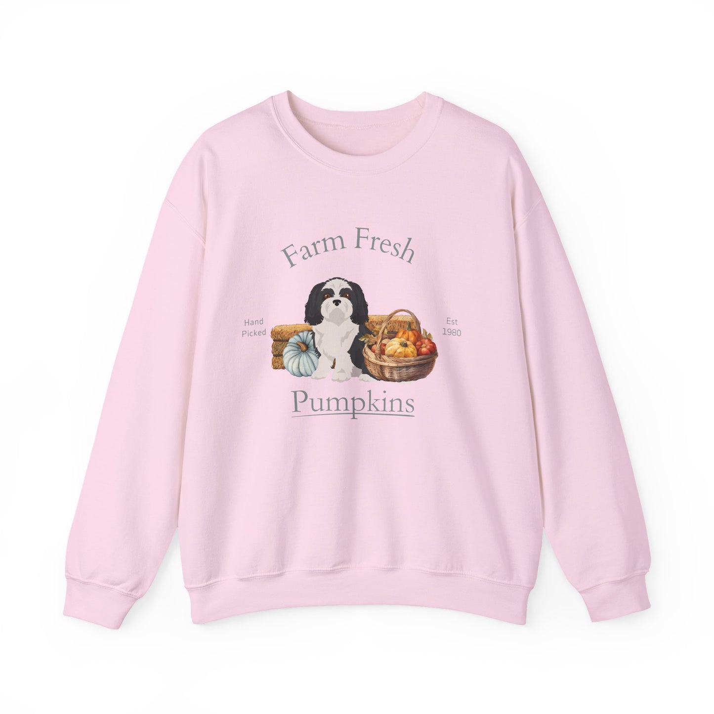 Shih Tzu Dog Fall Farm Fresh Unisex Heavy Blend Crewneck Sweatshirt
