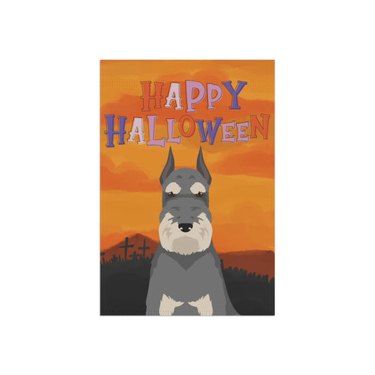Schnauzer Dog Halloween Garden Flag
