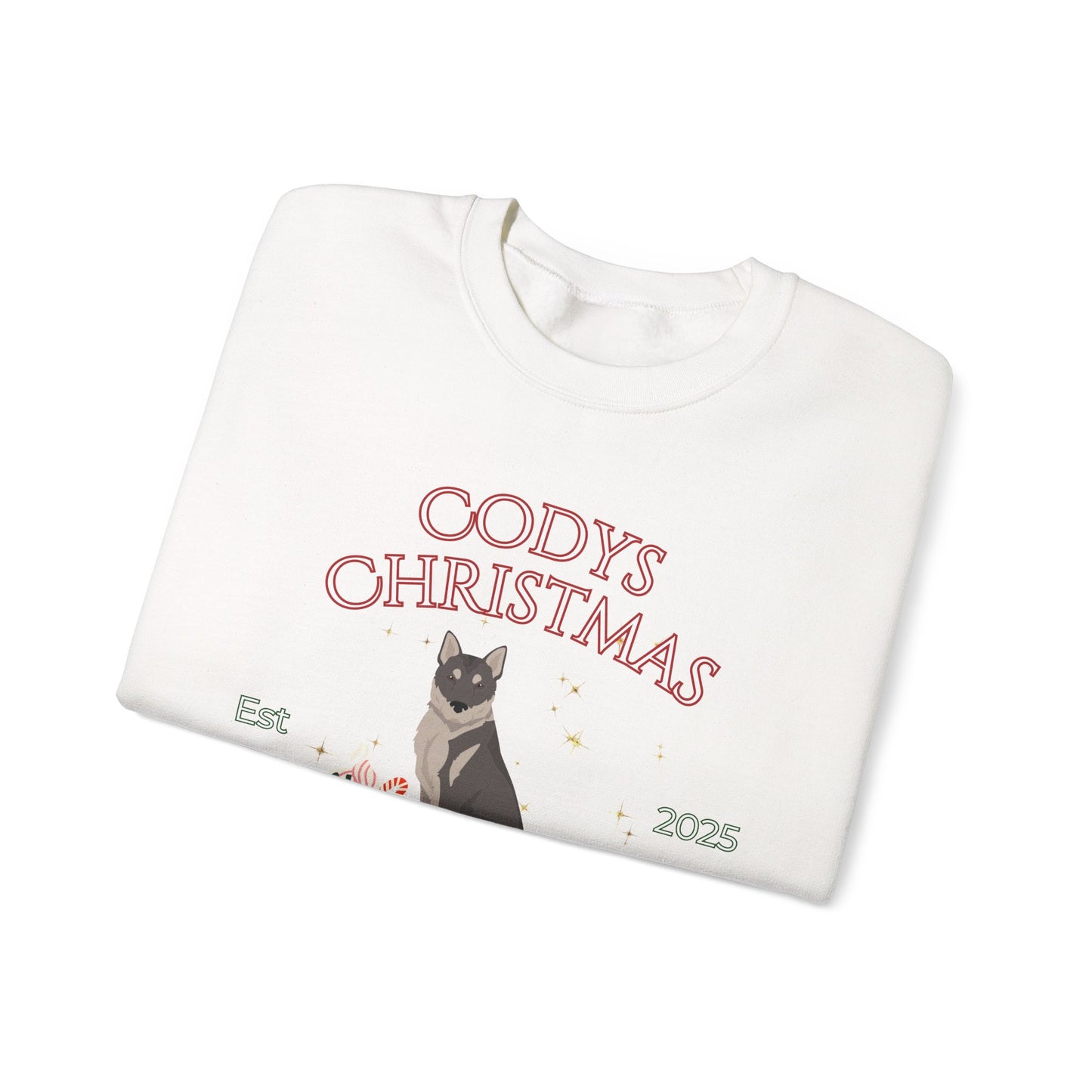 Korean Jindo Dog Christmas Social Club Unisex Heavy Blend Crewneck Sweatshirt Custom Name