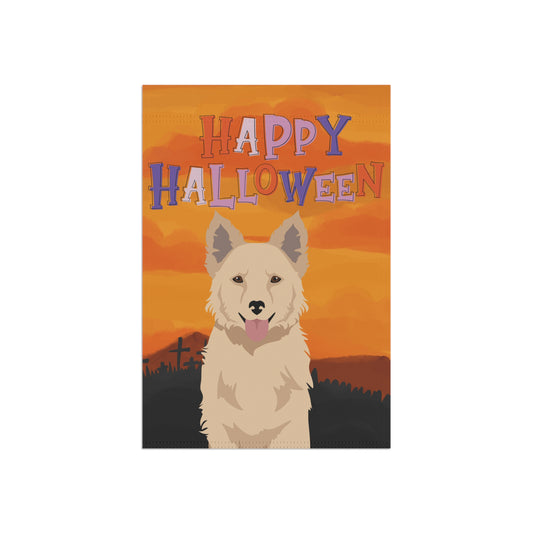 Mudi Dog Halloween Garden Flag