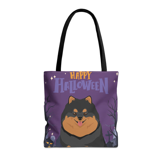 Pomeranian Dog Happy Halloween Tote Bag 16x16