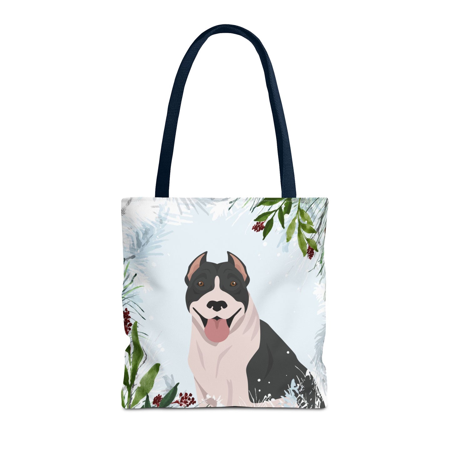 Pit Bull Dog Christmas Holiday Tote Bag 16x16