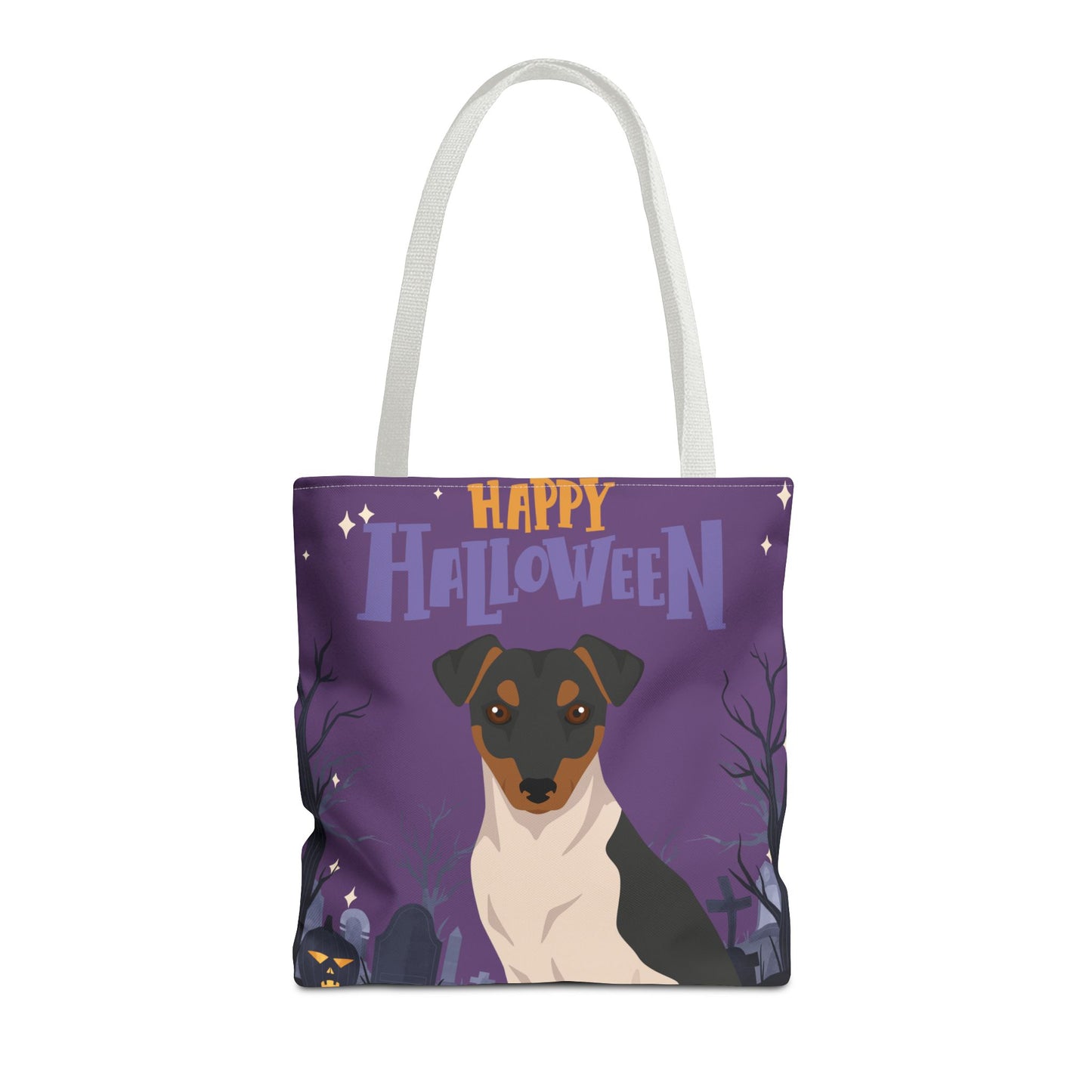 Brazilian Terrier Dog Happy Halloween Tote Bag 16x16