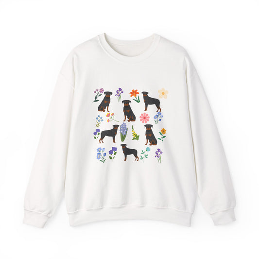 Rottweiler Dog Unisex Spring Cottage Core Crewneck Sweatshirt