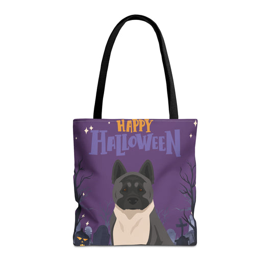 American Akita Dog Happy Halloween Tote Bag 16x16