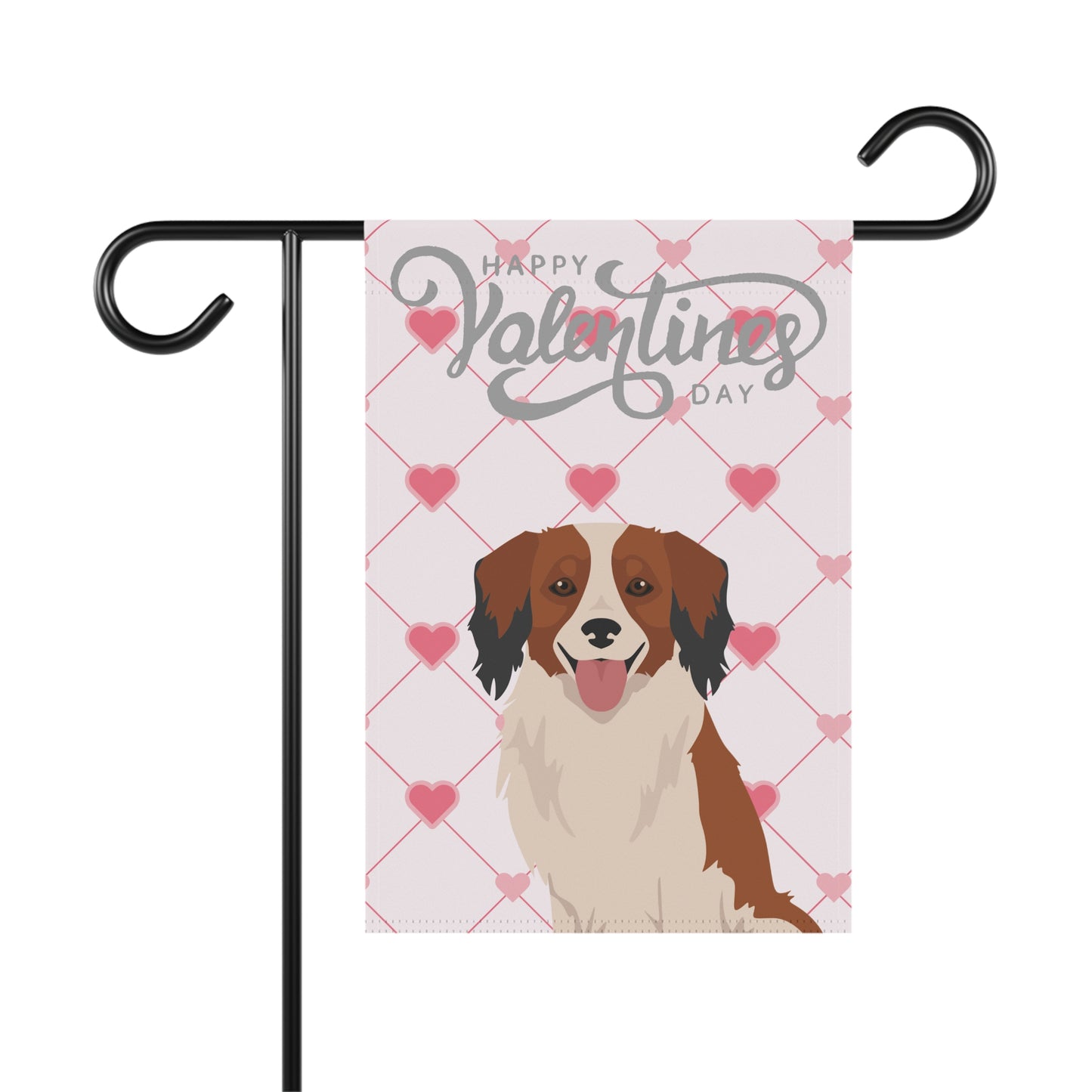 Kooikerhondje Dog Valentines Day Garden Flag