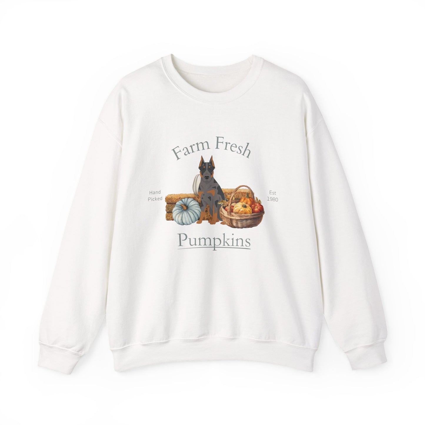Beauceron Dog Fall Farm Fresh Unisex Heavy Blend Crewneck Sweatshirt