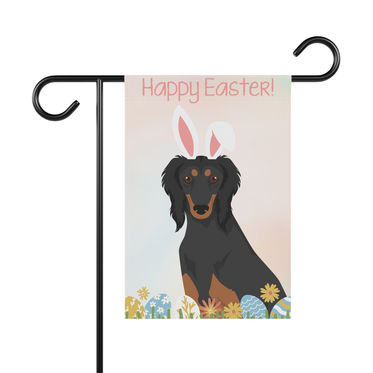 Saluki Dog Happy Easter Garden Flag