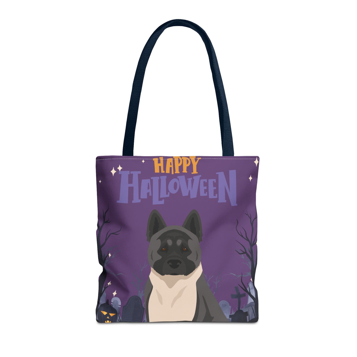 American Akita Dog Happy Halloween Tote Bag 16x16