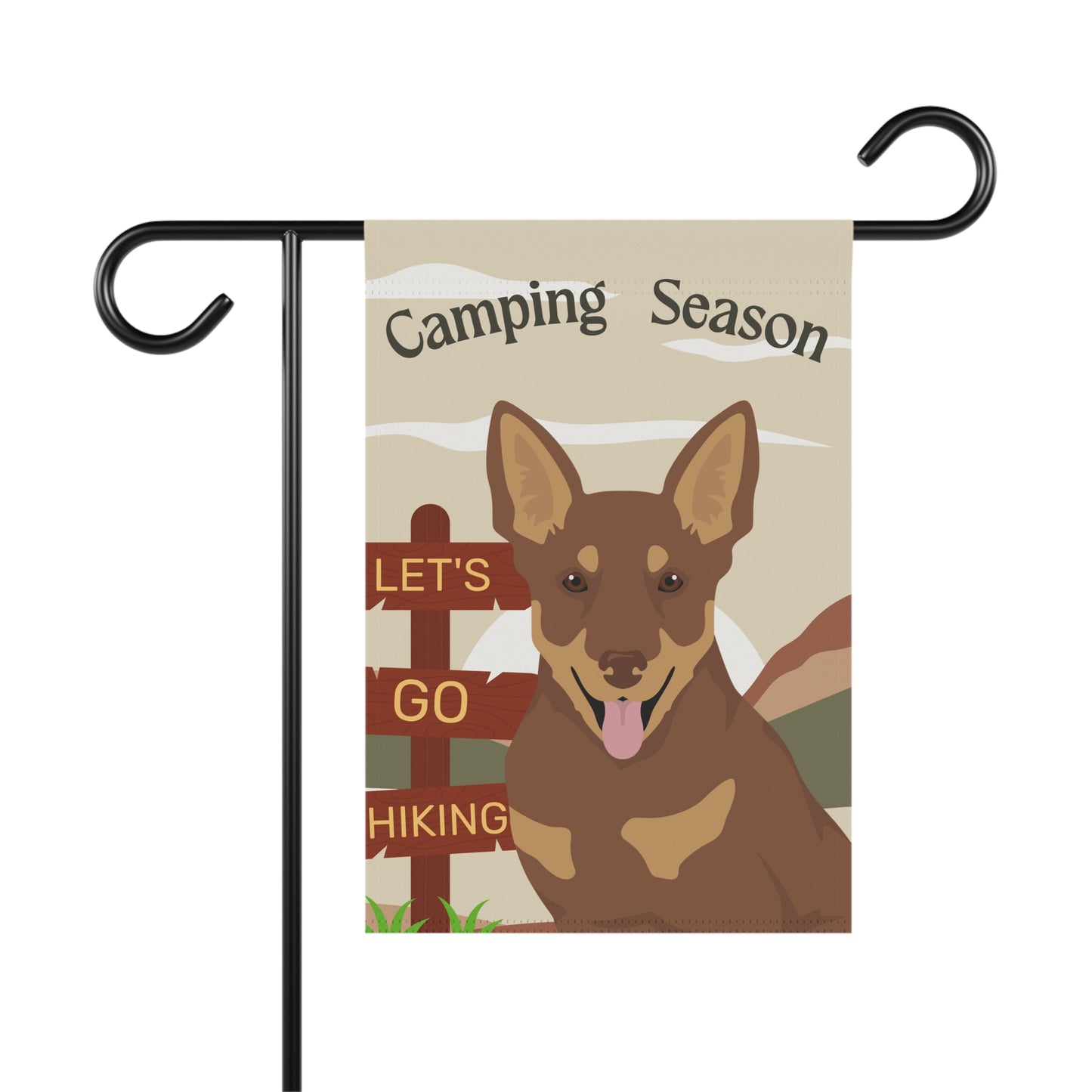 Lancashire Dog Camping Garden Flag