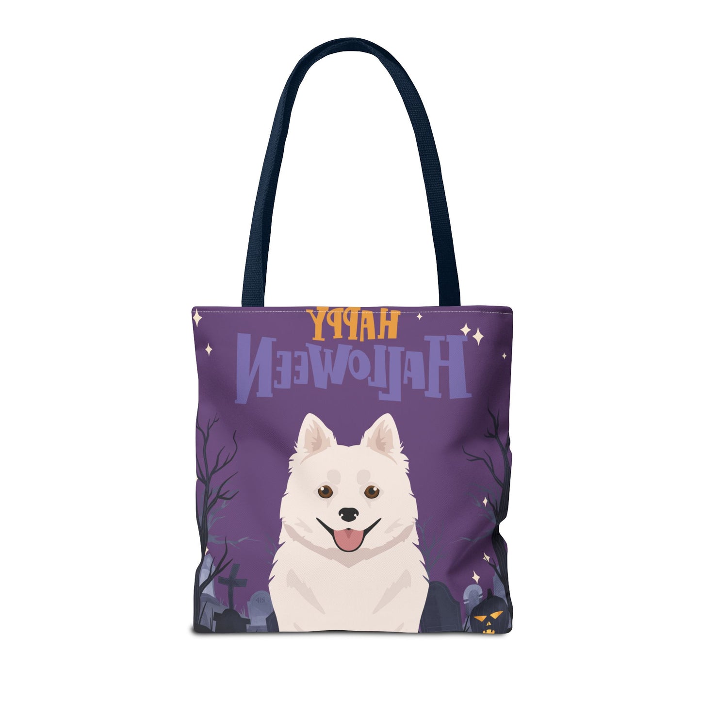 American Eskimo Dog Dog Happy Halloween Tote Bag 16x16