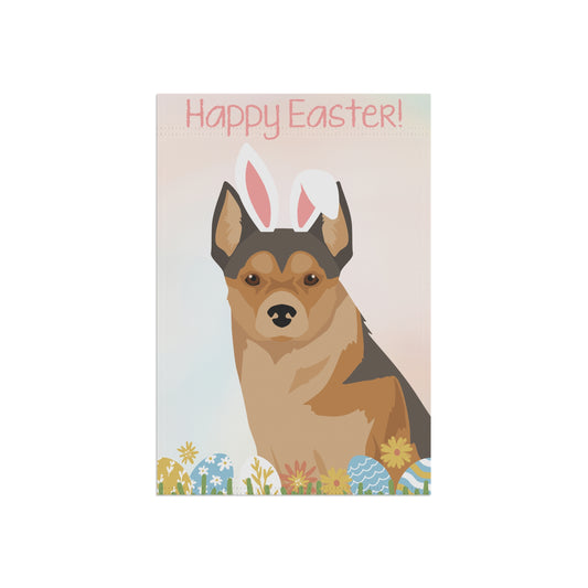 Norwegian Lundehund Dog Happy Easter Garden Flag