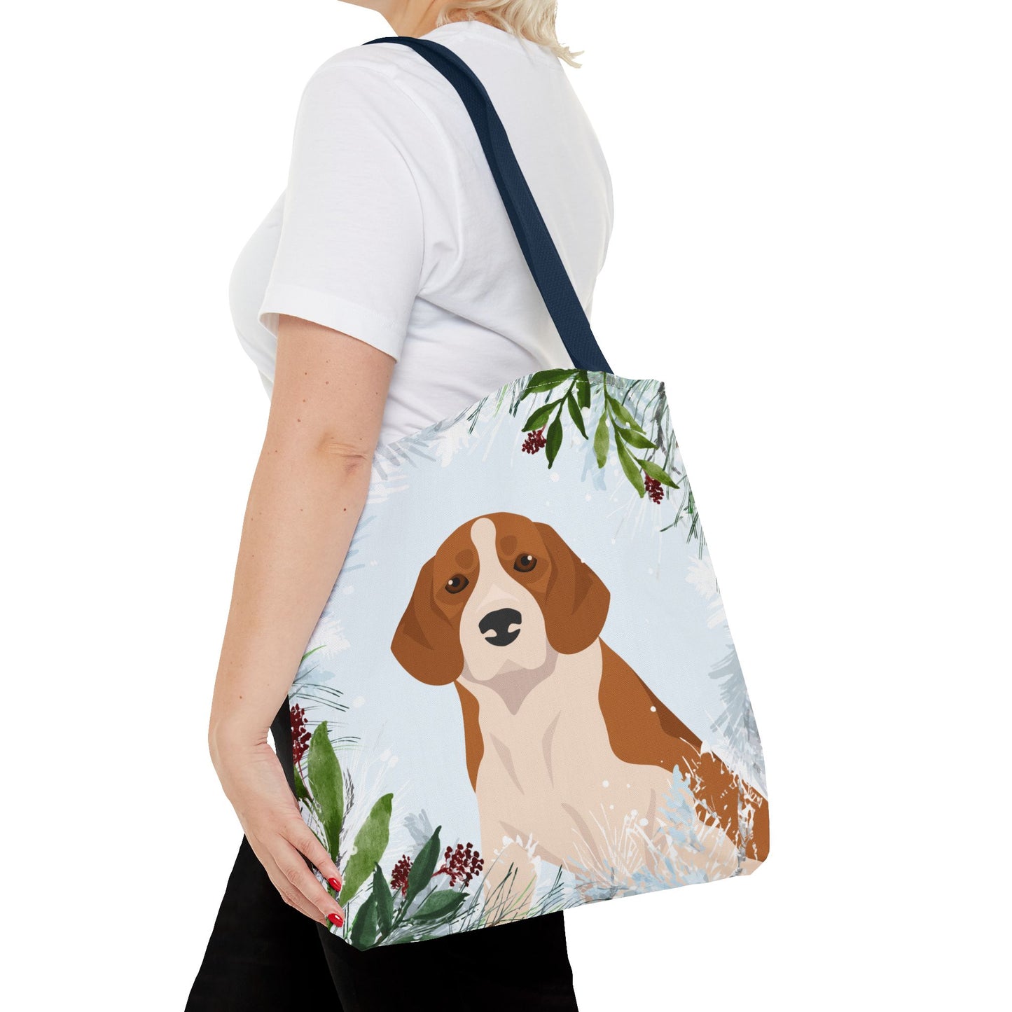 Beagle Dog Christmas Holiday Tote Bag 16x16