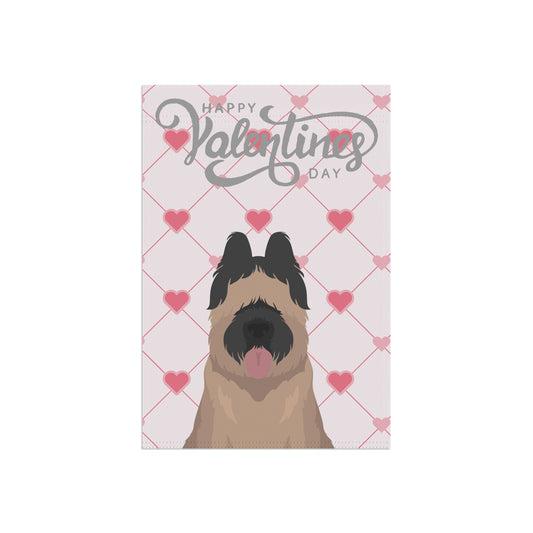 Briard Dog Valentines Day Garden Flag