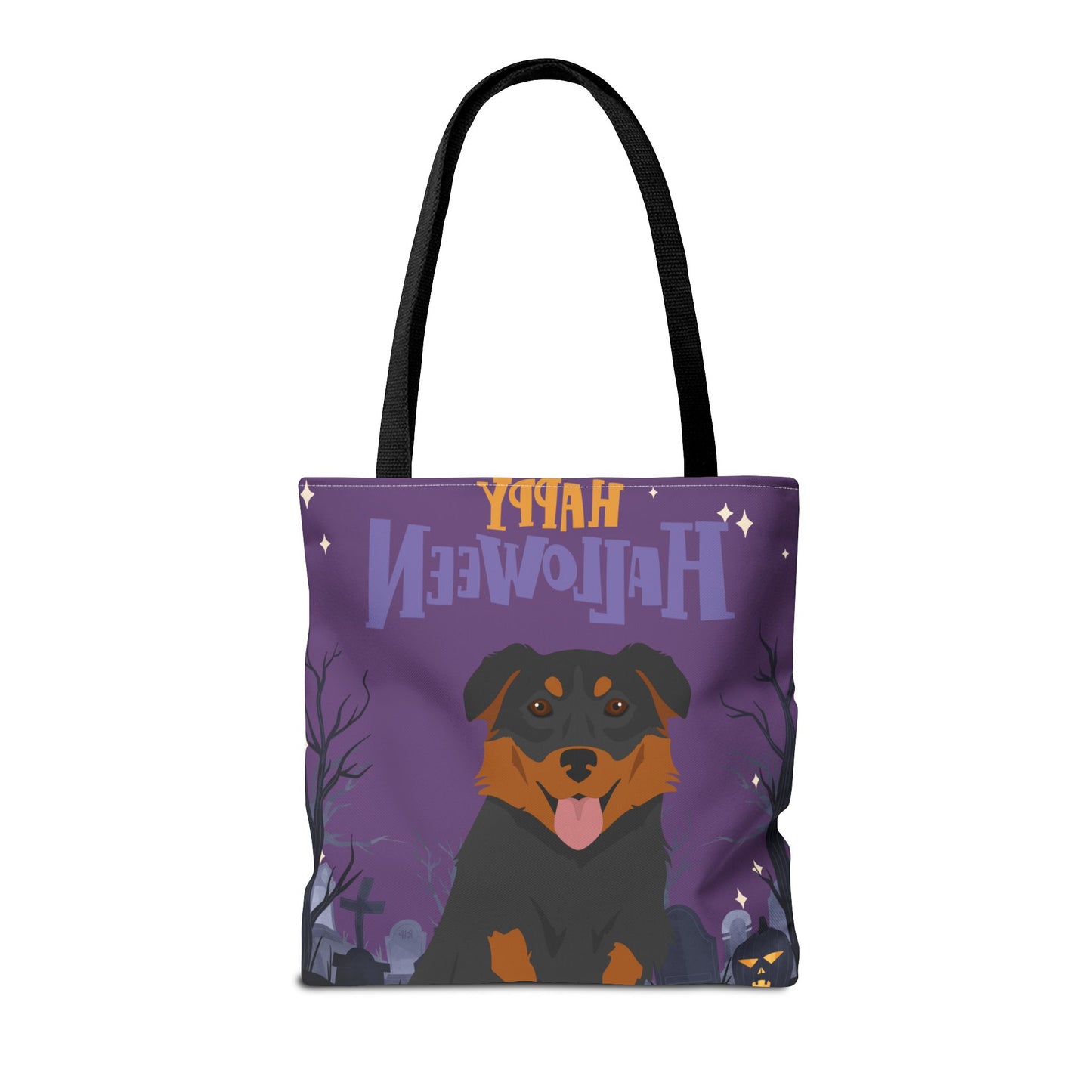 English Shepherd Dog Happy Halloween Tote Bag 16x16