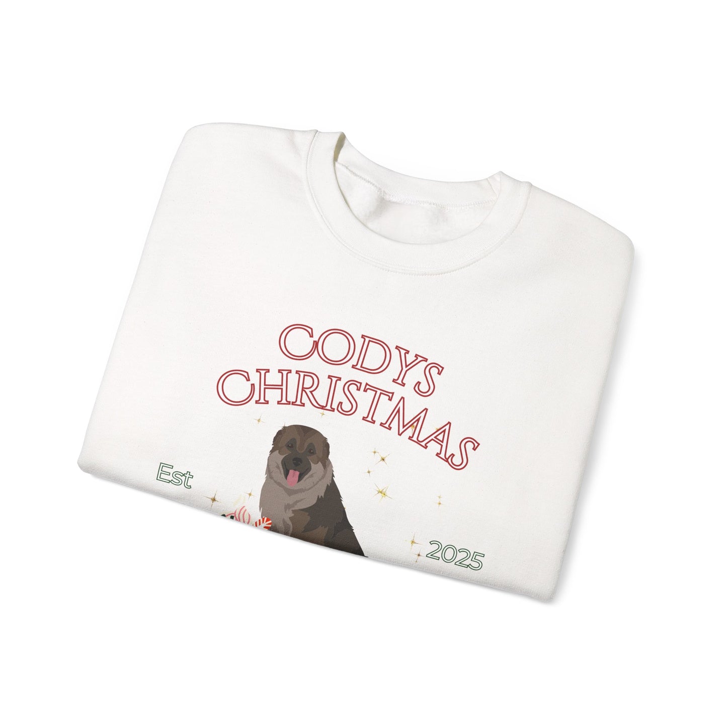 Caucasian Shepherd Dog Christmas Social Club Unisex Heavy Blend Crewneck Sweatshirt Custom Name