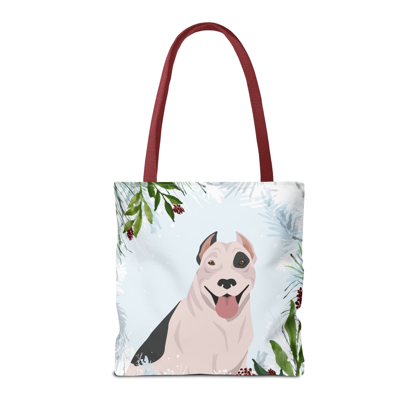 Pit Bull Dog Christmas Holiday Tote Bag 16x16