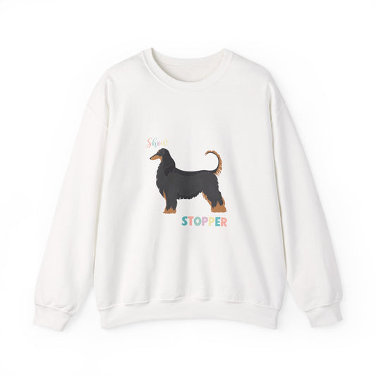 Afghan Hound Dog Unisex Heavy Blend Crewneck Sweatshirt