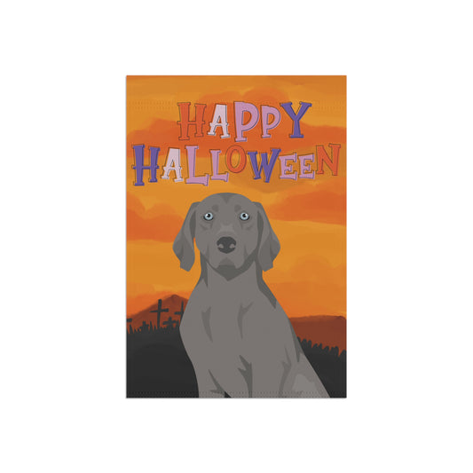 Weimaraner Dog Halloween Garden Flag